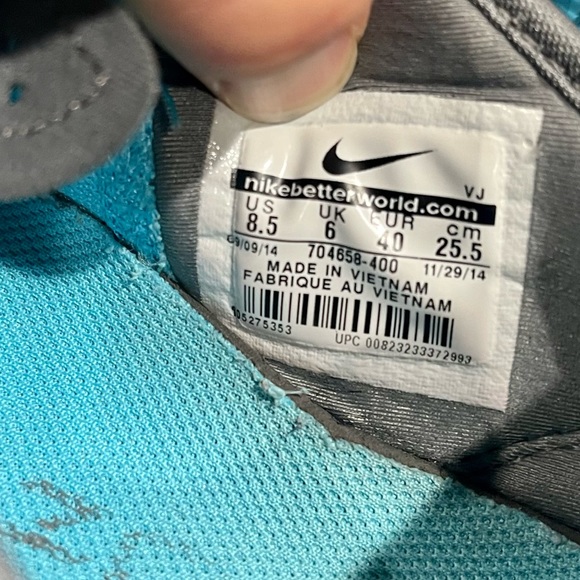 Nike Zoom Fit Trainer Running Shoes Blue/Lime Green - Size 8.5 - Picture 5 of 7